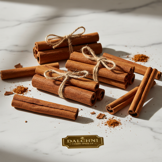 Cinnamon Sticks White Marble Editorial