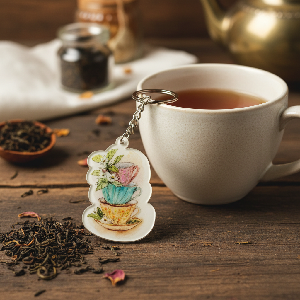 Lifestyle shot with tea leaves