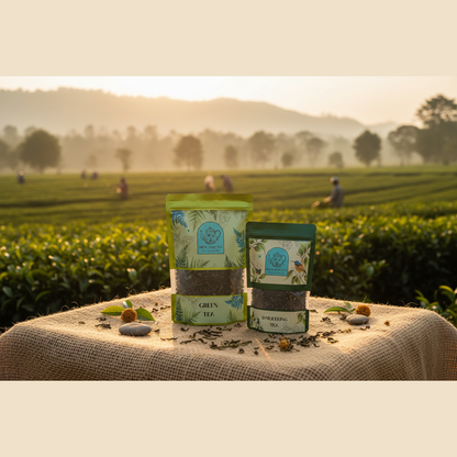Premium Darjeeling Green Tea Wellness Duo - Antioxidant-Rich Green & Darjeeling Tea Bundle 350g - Save 10%