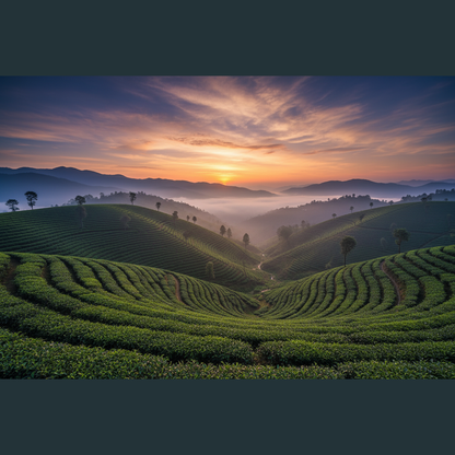 Darjeeling Tea Plantation Panoramic