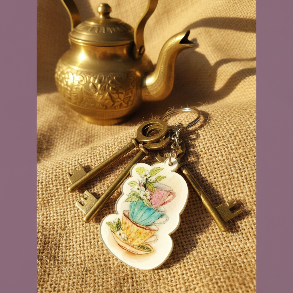 Detail shot with brass kettle