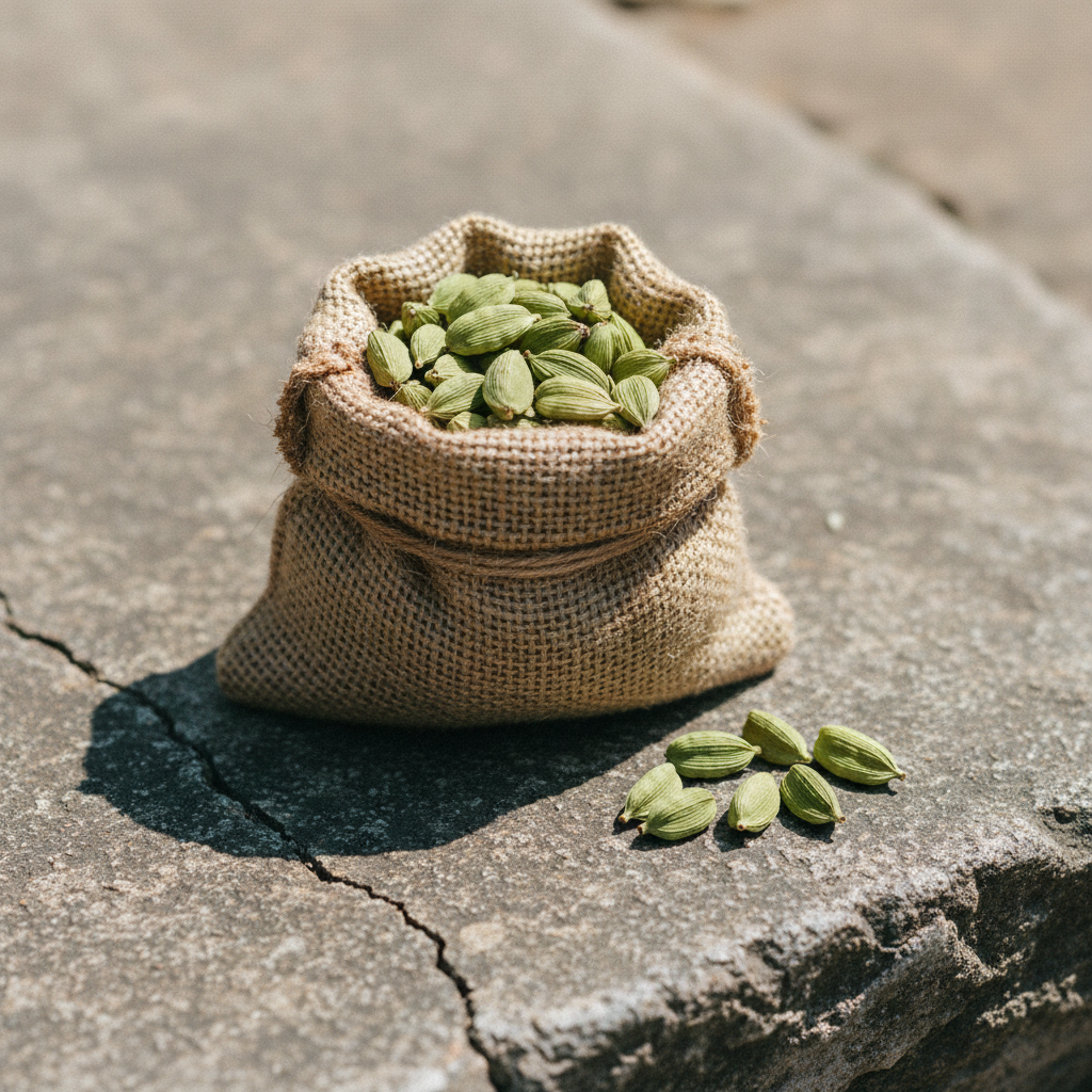 Green Cardamom Burlap
