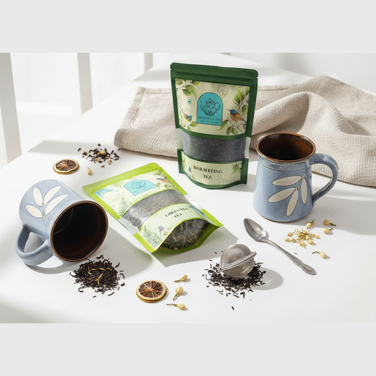 Premium Darjeeling Green Tea Wellness Duo - Antioxidant-Rich Green & Darjeeling Tea Bundle 350g - Save 10%